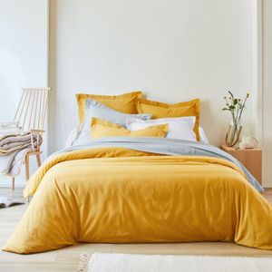 Blancheporte Jednofarebná posteľná súprava zn. Colombine z bavlny kari obliečka na prikrývku140x200cm