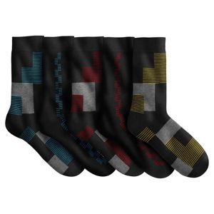 Blancheporte Ponožky s grafickým dizajnom, súprava 5 páry červená+modrá+žltá 47/50