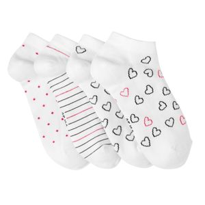 Blancheporte Nízke ponožky so zladeným motívom, súprava 4 páry červená 39/42