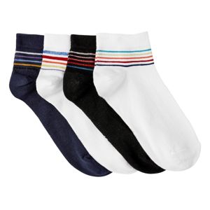 Blancheporte Ponožky s lurexovým vláknom, súprava 4 páry čierna+biela+sivá 35/38