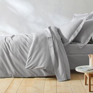 Blancheporte Jednofarebná posteľná bielizeň, zn. Colombine, biobavlna sivá obliečka na prikrýv. 200x200cm