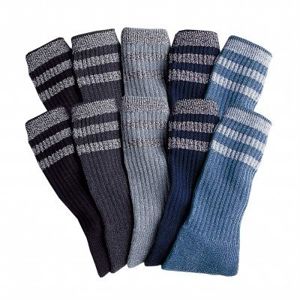 Blancheporte Súprava 10 párov komfortných ponožiek antracitová/sivá/modrá 43/46