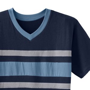 Blancheporte Pyžamo s krátkymi šortkami, súprava 2 ks nám.modrá/modrá 127/136 (3XL)