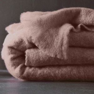 Blancheporte Mohérová vlnená deka Angora hnedosivá 220x240cm