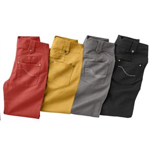 Blancheporte Rovné nohavice s vysokým sťahujúcim pásom papriková 52