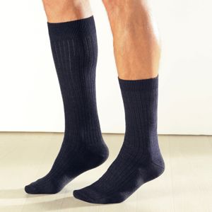 Blancheporte Vlnené ponožky Termoperle, súprava 2 páry čierna 45/47