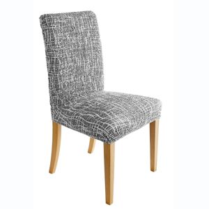 Blancheporte Poťah na stoličku, grafický dizajn sivá sedadlo+operadlo