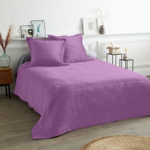 Blancheporte Prešívaná hebká prikrývka na posteľ purpurová 220x240cm