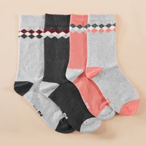 Blancheporte Dámske ponožky, súprava 2 páry ružová/sivá 39/42