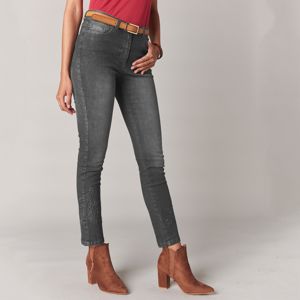 Blancheporte 7/8 džínsy s výšivkou sivá 54