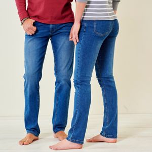 Blancheporte Rovné džínsy v zapratom vzhľade modrá 54