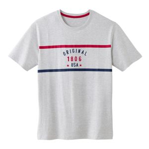 Blancheporte Pyžamové tričko s krátkymi rukávmi, polycoton sivý melír 77/86 (S)