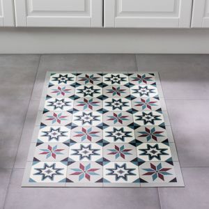 Blancheporte Vinylový koberec s kockovaným efektom šachovnica 65x150cm