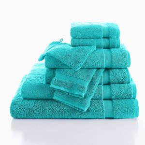 Blancheporte Kolekcia kúpeľňového froté zn. Colombine, luxusná 520 g/m2 smaragdová uteráky 2 ks 40x40cm
