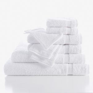 Blancheporte Kolekcia kúpeľňového froté zn. Colombine, luxusná 520 g/m2 biela 2 uteráky 50x100cm