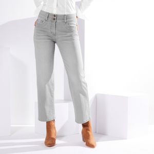 Blancheporte Rovné skrátené džínsy sivá 52