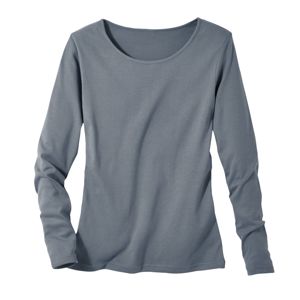 Blancheporte Jednofarebné tričko s dlhými rukávmi sivá 54