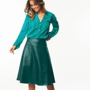 Blancheporte Midi sukňa, vzhľad kože (1) fľašovo zelená 44