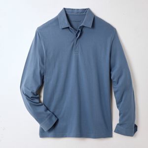 Blancheporte Polo tričko s dlhými rukávmi, certifikát Öko-Tex modrá 97/106