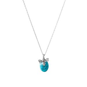 Blancheporte Strieborný náhrdelník s tyrkysovým kamienkom "včela" tyrkysová náhrdelník