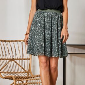 Blancheporte Krátka sukňa s minimalistickým vzorom bronzová 34/36