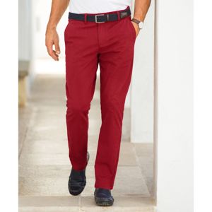 Blancheporte Chino jednofarebné nohavice červená 56
