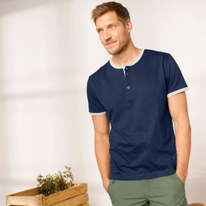 Blancheporte Jednofarebné tuniské tričko nám.modrá 127/136 (3XL)