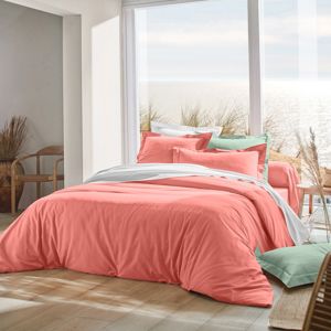 Blancheporte Jednofarebná posteľná bielizeň, bavlna koralová obliečka na prikrývku140x200cm