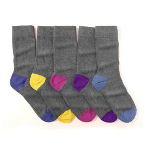 Blancheporte Originálne ponožky, súprava 5 párov sivý melír 39/42