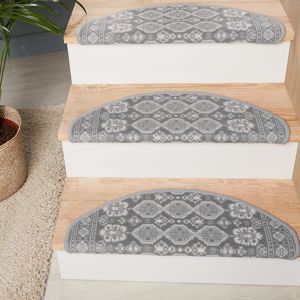 Blancheporte Orientálny koberec sivá/béžová nášľapy polmesiac, 3ks