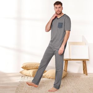 Blancheporte Pyžamové tričko s krátkymi rukávmi, tmavosivé tmavo sivá 117/126 (XXL)