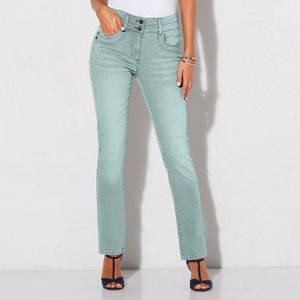Blancheporte Rovné farebné džínsy svetlá tyrkysová 42