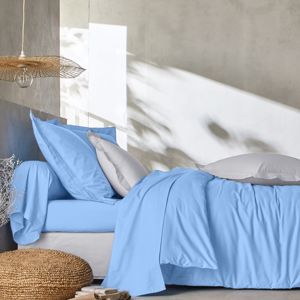 Blancheporte Jednofarebná posteľná bielizeň perkál, zn. Colombine modrá napínacia plachta 180x200cm