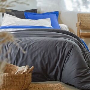 Blancheporte Jednofarebná posteľná bielizeň, polybavlna uhľová obliečka na prikrývku240x220cm
