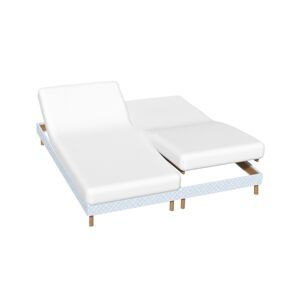 Blancheporte Jednofarebná napínacia plachta na polohovaciu posteľ, hĺbka rohov 26 cm biela 160x200cm