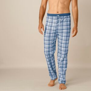 Blancheporte Súprava 2 rovných pyžamových nohavíc kocka modrá+sivá 60/62
