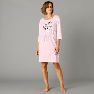 Blancheporte Nočná košeľa s potlačou mačiatka ružová 50