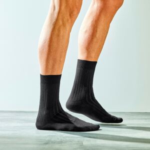 Blancheporte Súprava 2 párov ponožiek so 70 % podielom vlny čierna 39/42