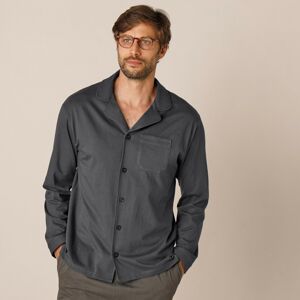 Blancheporte Pyžamová košeľa s dlhými rukávmi, antracitová antracitová 77/86 (S)