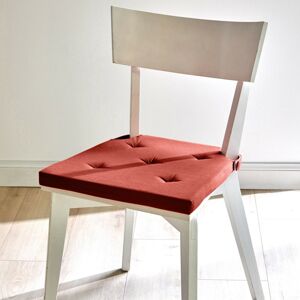 Blancheporte Súprava 2 jednofarebných štvorcových sedákov na stoličku terakota 40x40 cm
