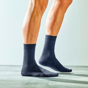 Blancheporte Súprava 2 párov ponožiek so 70 % podielom vlny modrá 39/42