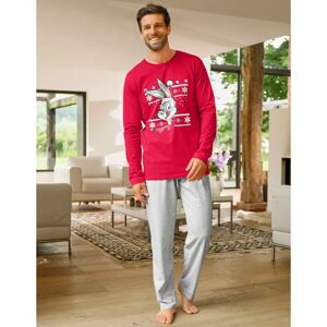 Blancheporte Pyžamo s nohavicami a dlhými rukávmi BUNNY XMAS červená/sivá 107/116(XL)