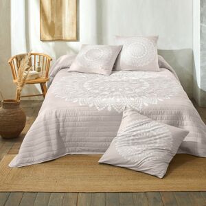 Blancheporte Prešívaná prikrývka na posteľ s potlačou mandal béžová obliečka na vank. 65x65cm