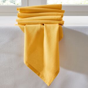 Blancheporte Súprava 6 jednofarebných textilných obrúskov žltá 6 ks 45x45cm