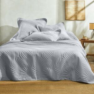 Blancheporte Prešívaná prikrývka na posteľ s optickým efektom "listov" perlovosivá obliečka na vankúš 65x65cm