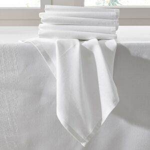 Blancheporte Súprava 6 jednofarebných textilných obrúskov biela 6 ks 45x45cm