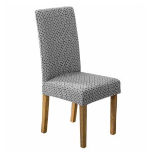 Blancheporte Poťah na stoličku z extra pružného mikrovlákna, geometrický design sivá sedák+operadlo