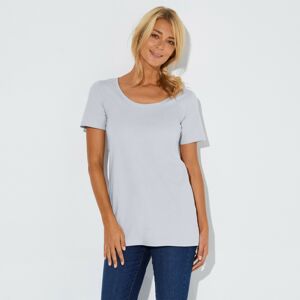 Blancheporte Jednofarebné tričko s okrúhlym výstrihom, eco-friendly perlovosivá 54