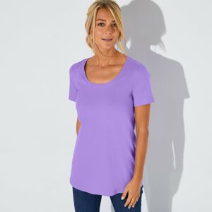 Blancheporte Jednofarebné tričko s okrúhlym výstrihom, eco-friendly lila 46/48