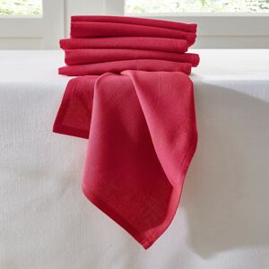 Blancheporte Súprava 6 jednofarebných textilných obrúskov červená 6 ks 45x45cm